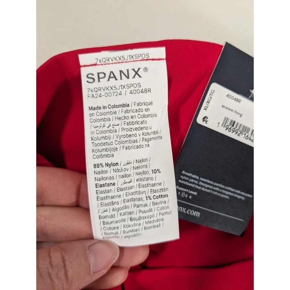 Spanx‎ Womens Bundle Lot of 2 Ecocide Thong sz XL Red NWT